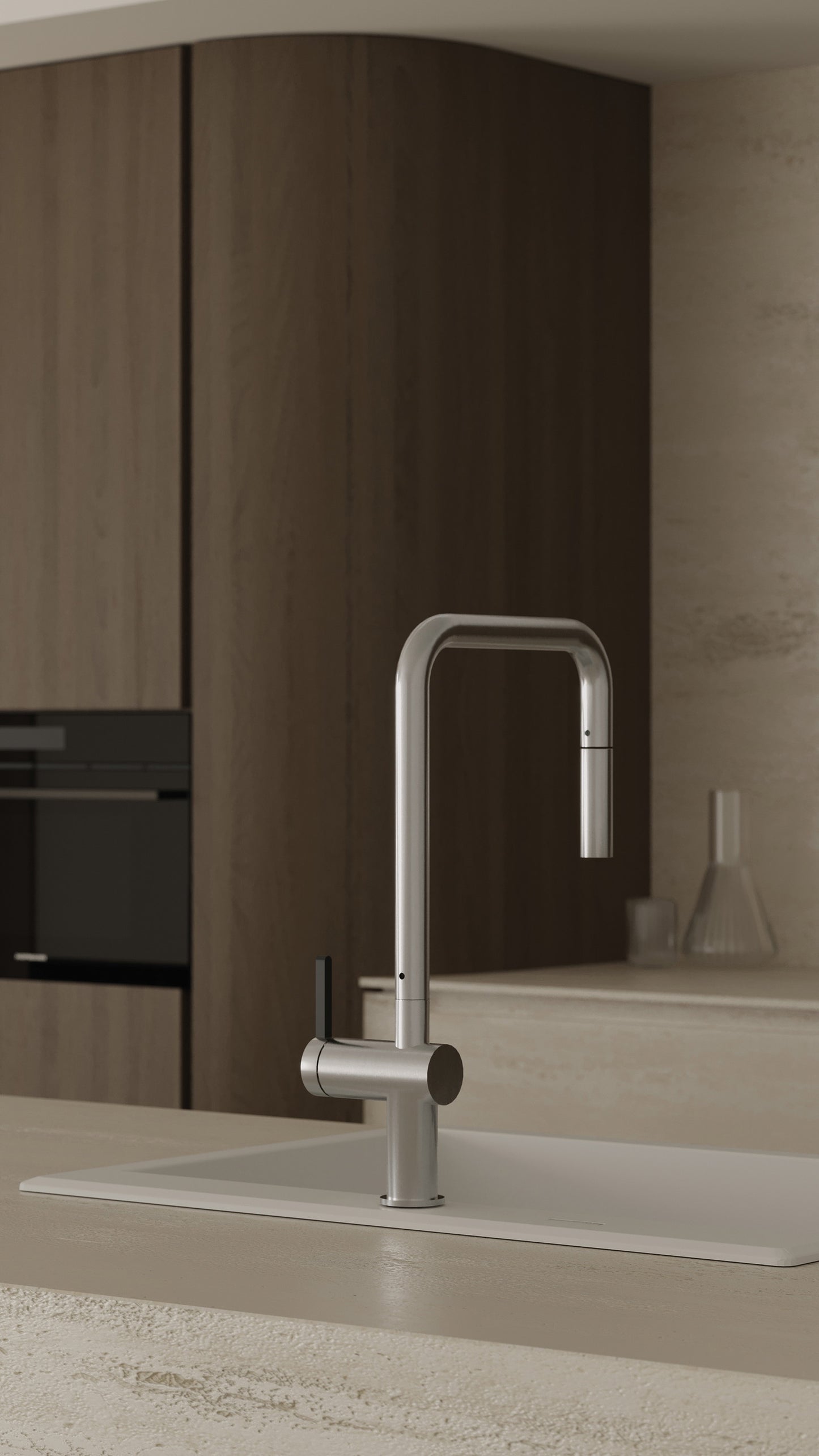 1-bļodas granīta izlietne Eridan 700 x 520 x 210 alabastrs - N1 Home