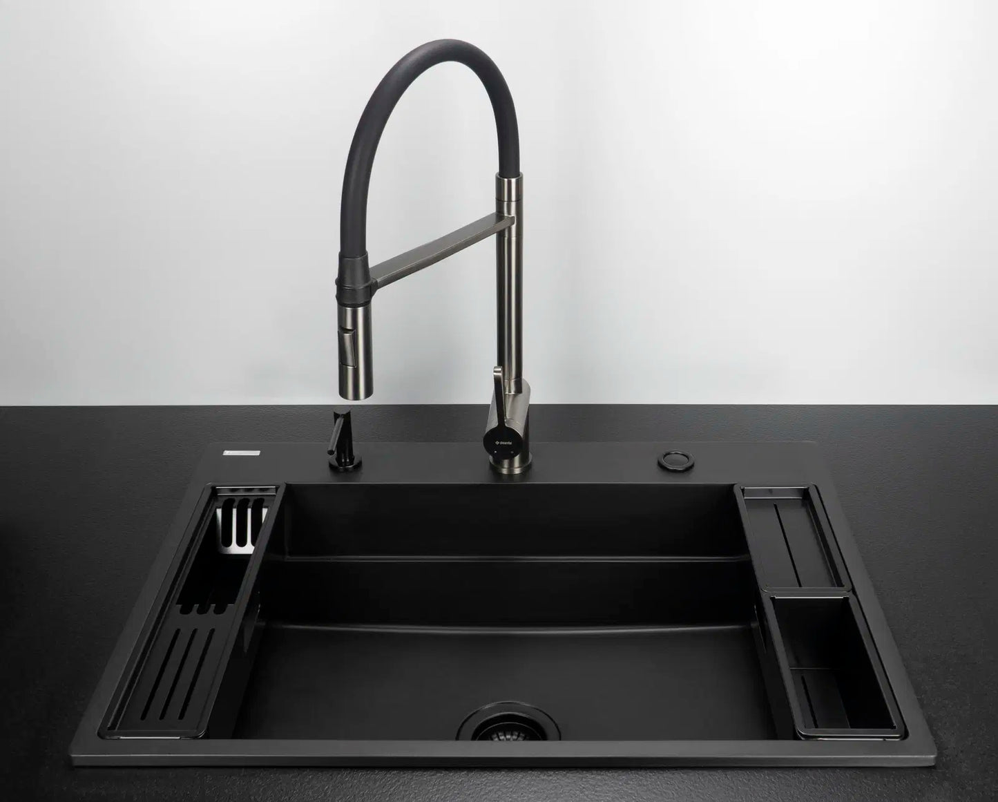 Piederumu komplekts izlietnei Mag, 45,8/9 cm, melns - N1 Home