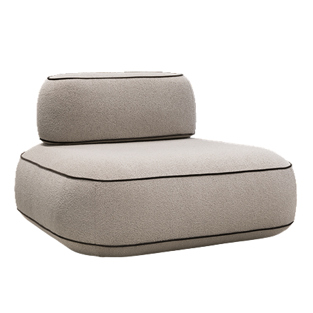 Dīvānd-krēsls Skew Square 1 Befame 72/115/114 cm bēšs - N1 Home