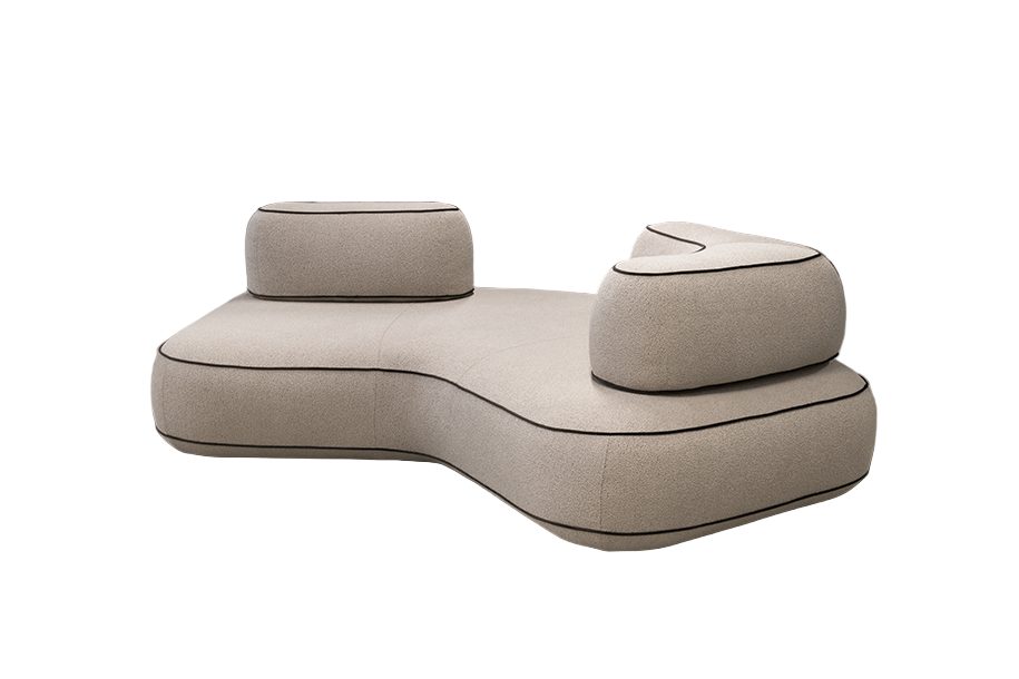 Dīvānd-krēsls Skew U Befame 72/224/183 cm bēšs - N1 Home