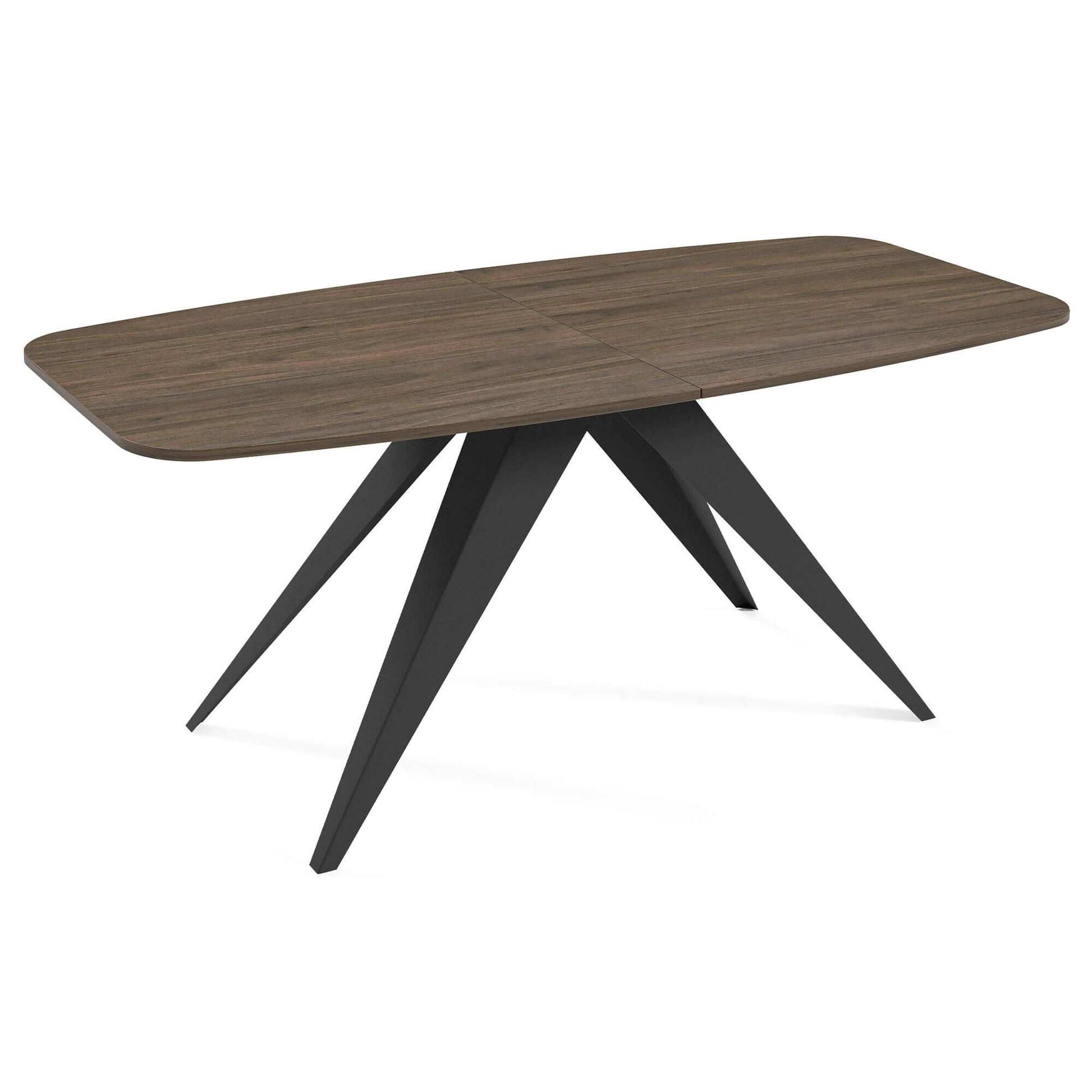 Galds Fery 76/160/80; 76/180/90 cm rieksts Franklin tobacco/melns - N1 Home