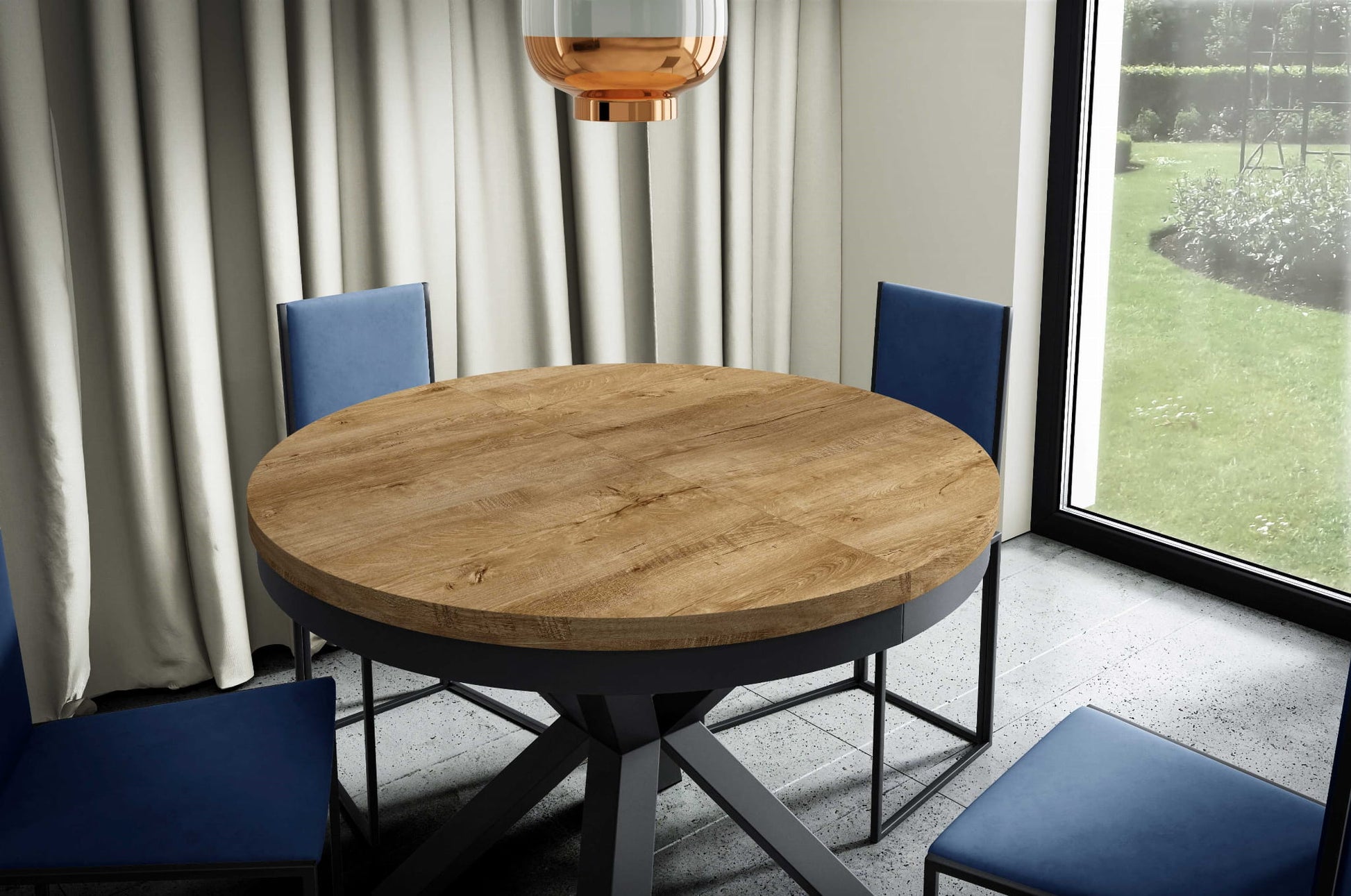 Galds Sona 100/76 cm ozols lefkas - N1 Home