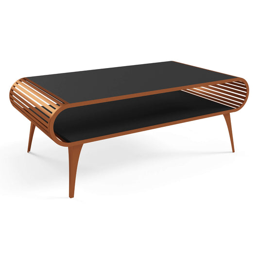 Kafijas galds Aristas 120/60/44 cm melns/terrakota - N1 Home