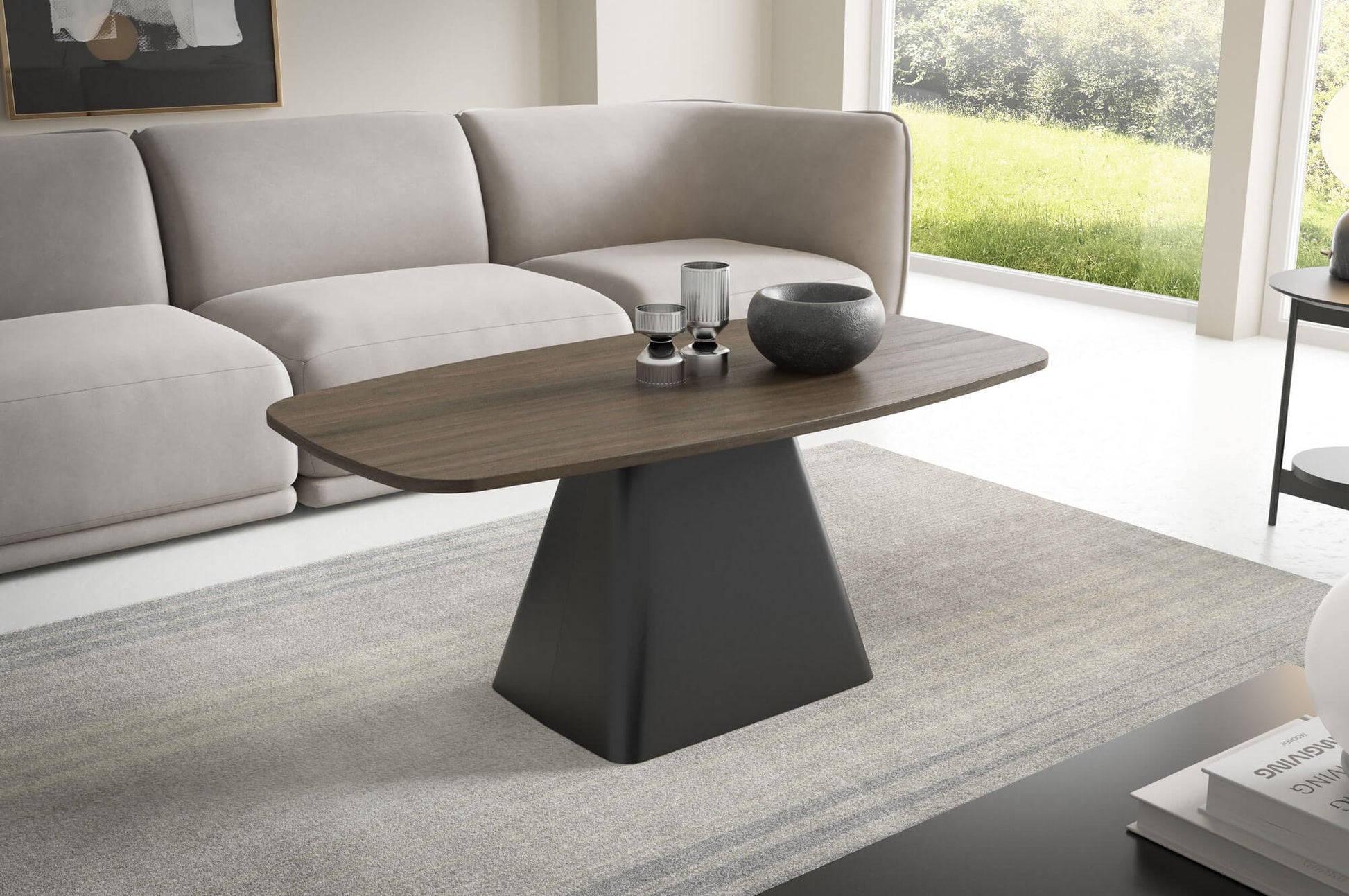 Kafijas galds Noil 120/60/48 cm Truffls brūns Davos ozols - N1 Home