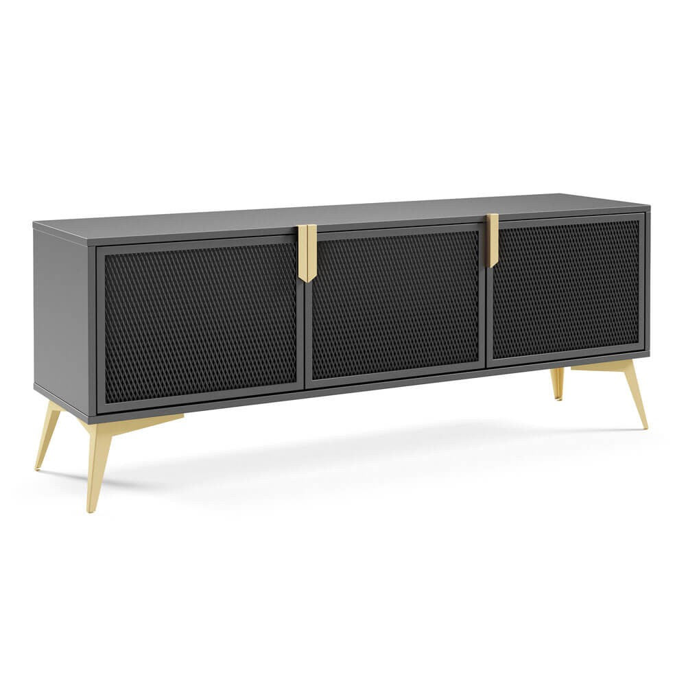 TV skapis Bravis 116/38/62 cm melns/zelts - N1 Home