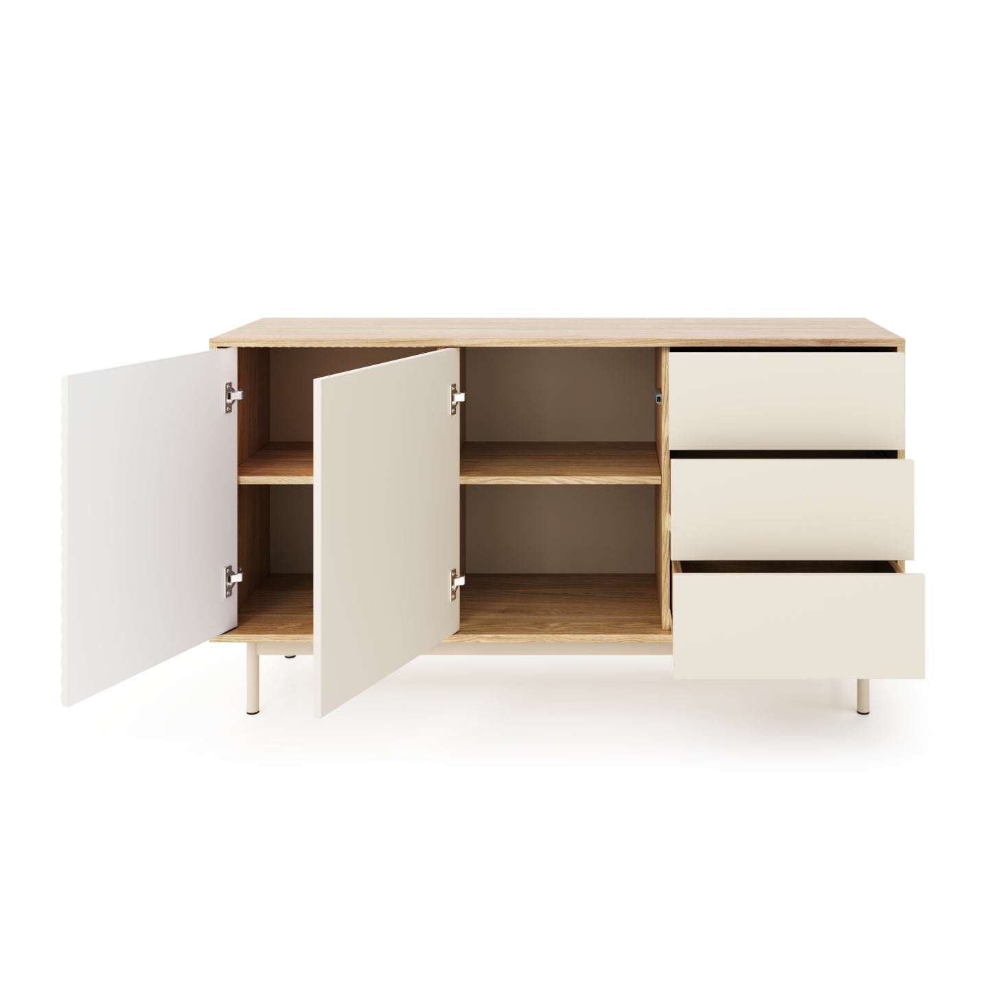 Kumode Tilipa 140/40/77 cm kašmirs/ellots ozols