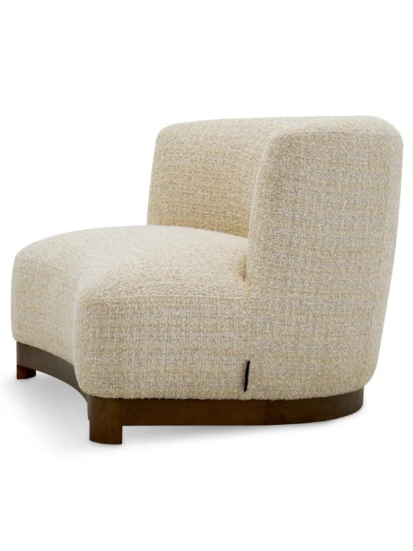 Krēsls Stelvio Eichholtz 92/92/74 cm Winslow chenille beige | walnut finish base - N1 Home