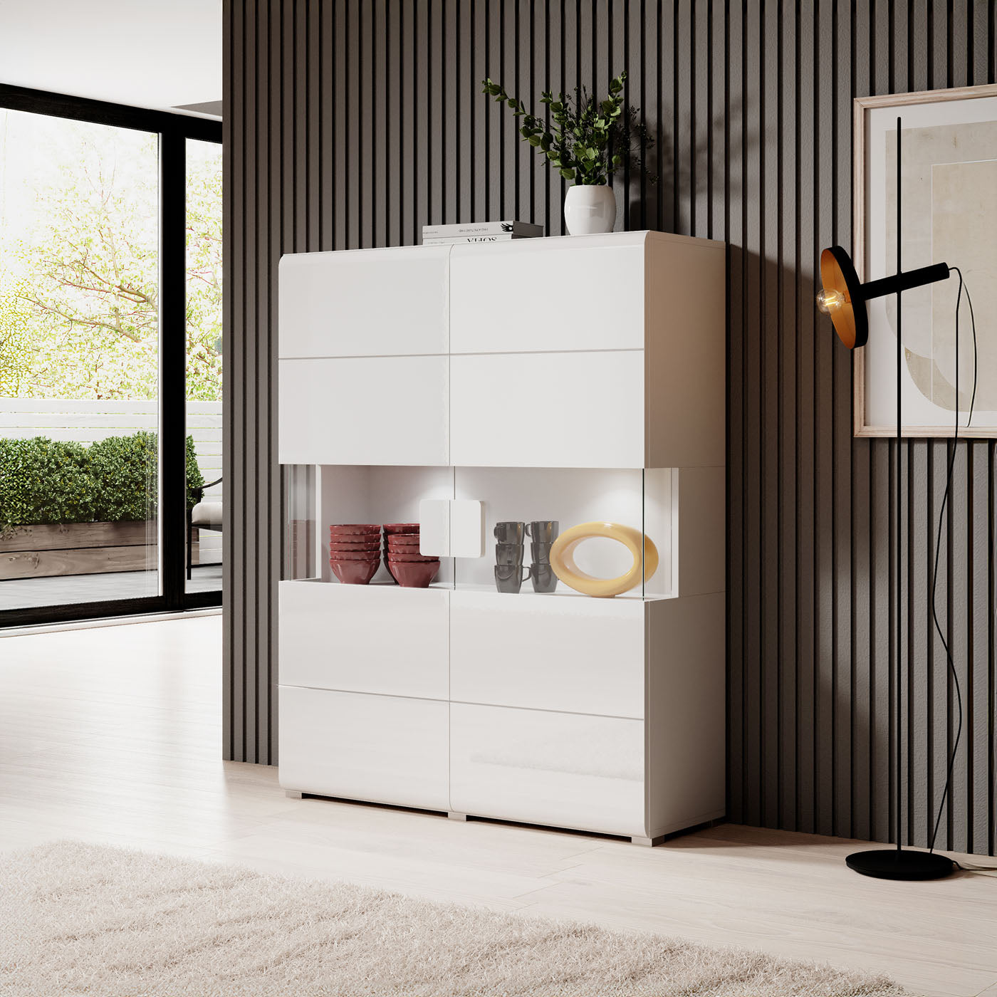 Kumode Tola 122/39/152 cm balts - N1 Home