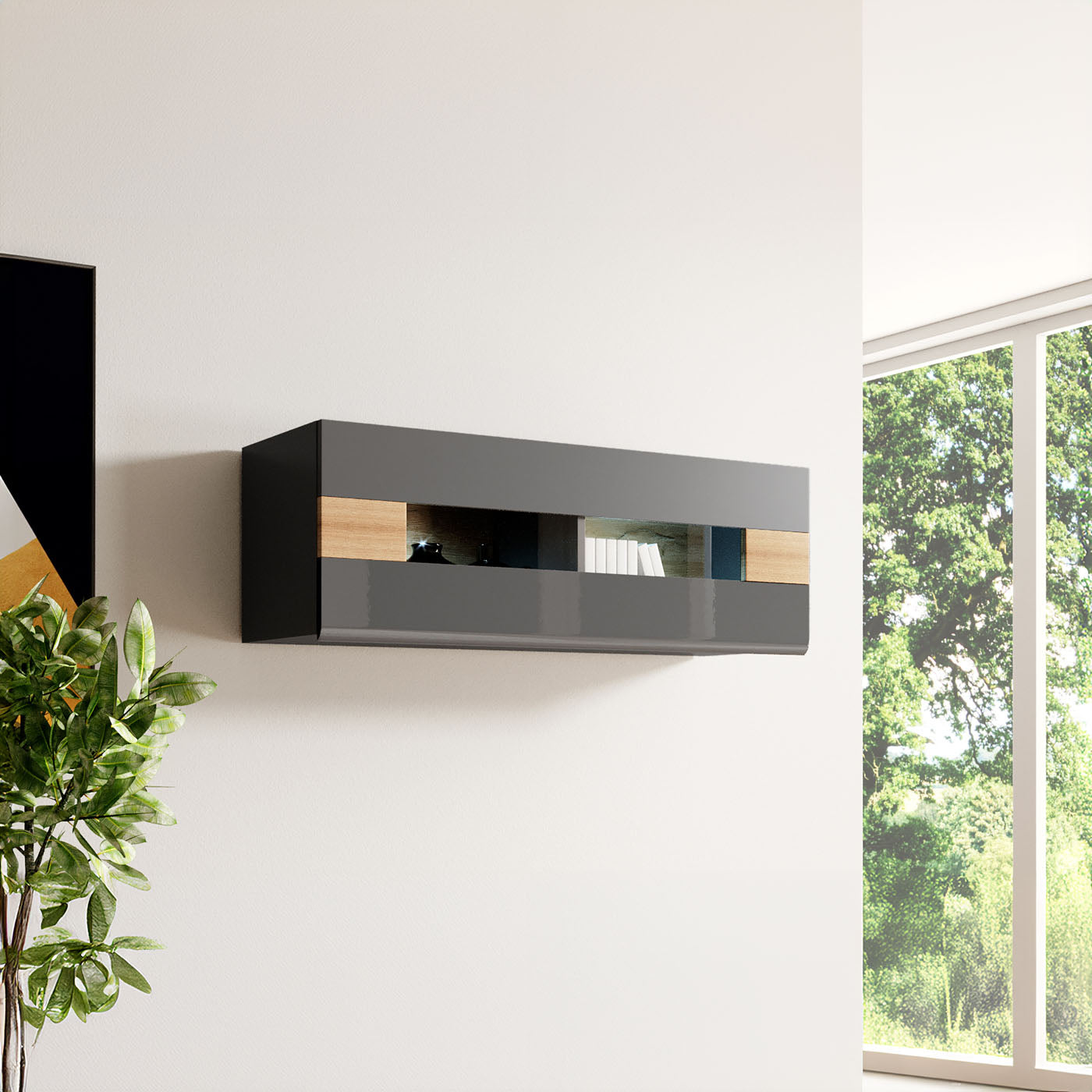 Piekarināms elements ar plauktiem Tola 131/37/45 cm balts/San Remo ozols