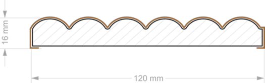 Mikropaneļi Vago 275/12 cm Klasisks valrieksts