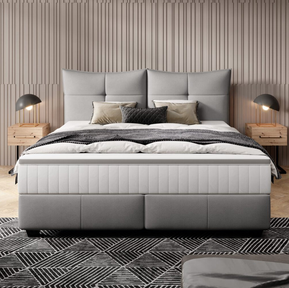 Gulta Cadi 140/160/180 x 200 cm pelēks - N1 Home