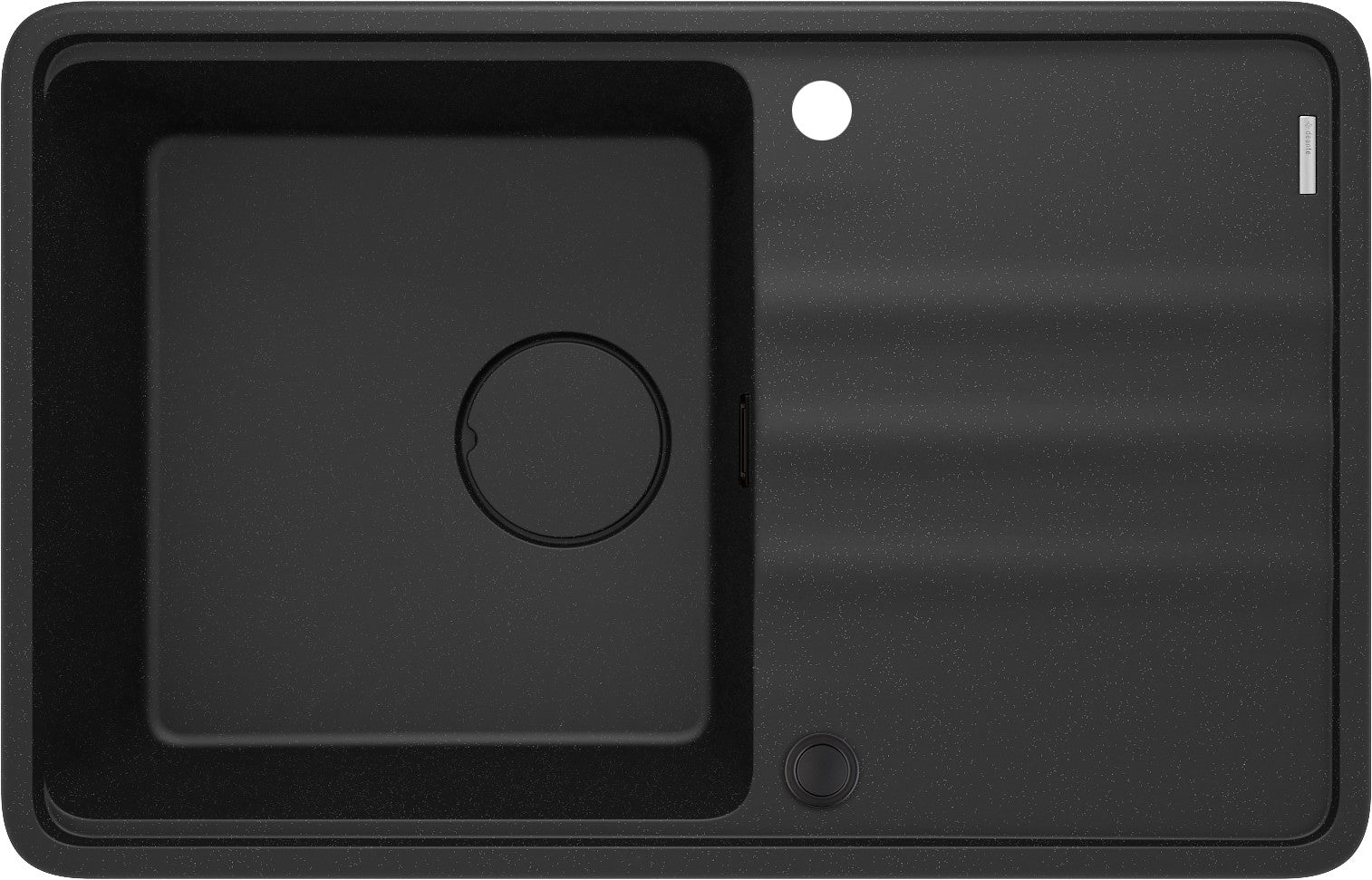 1 bļodas granīta izlietne ar izlietni Momi 780 x 500 x 230 agrafīta metālisks - N1 Home