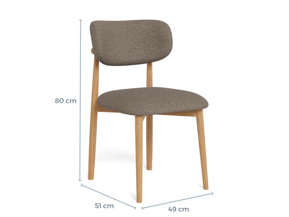 Krēsls Abis 45/51/79 cm Cona fabric taupe 2