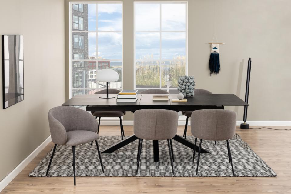 Krēsls Elear 56/54/80 cm gaiši pelēks/ brūns - N1 Home