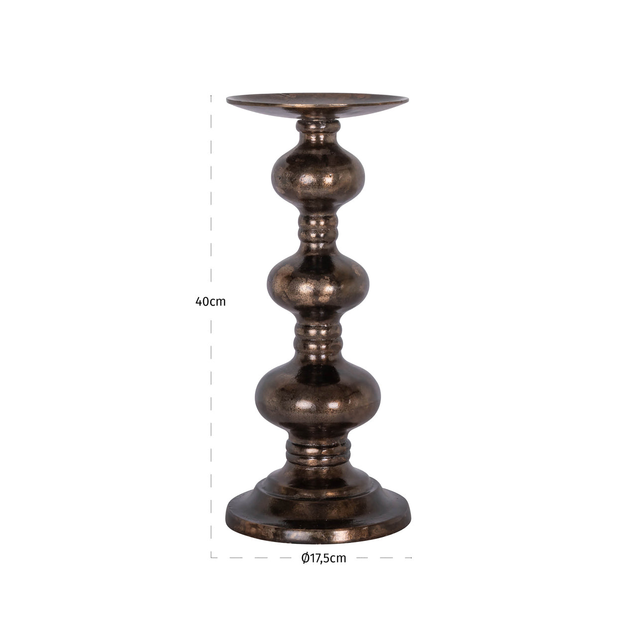 Svečturis Joya S Richmond Interiors 17/40/17 cm copper - N1 Home