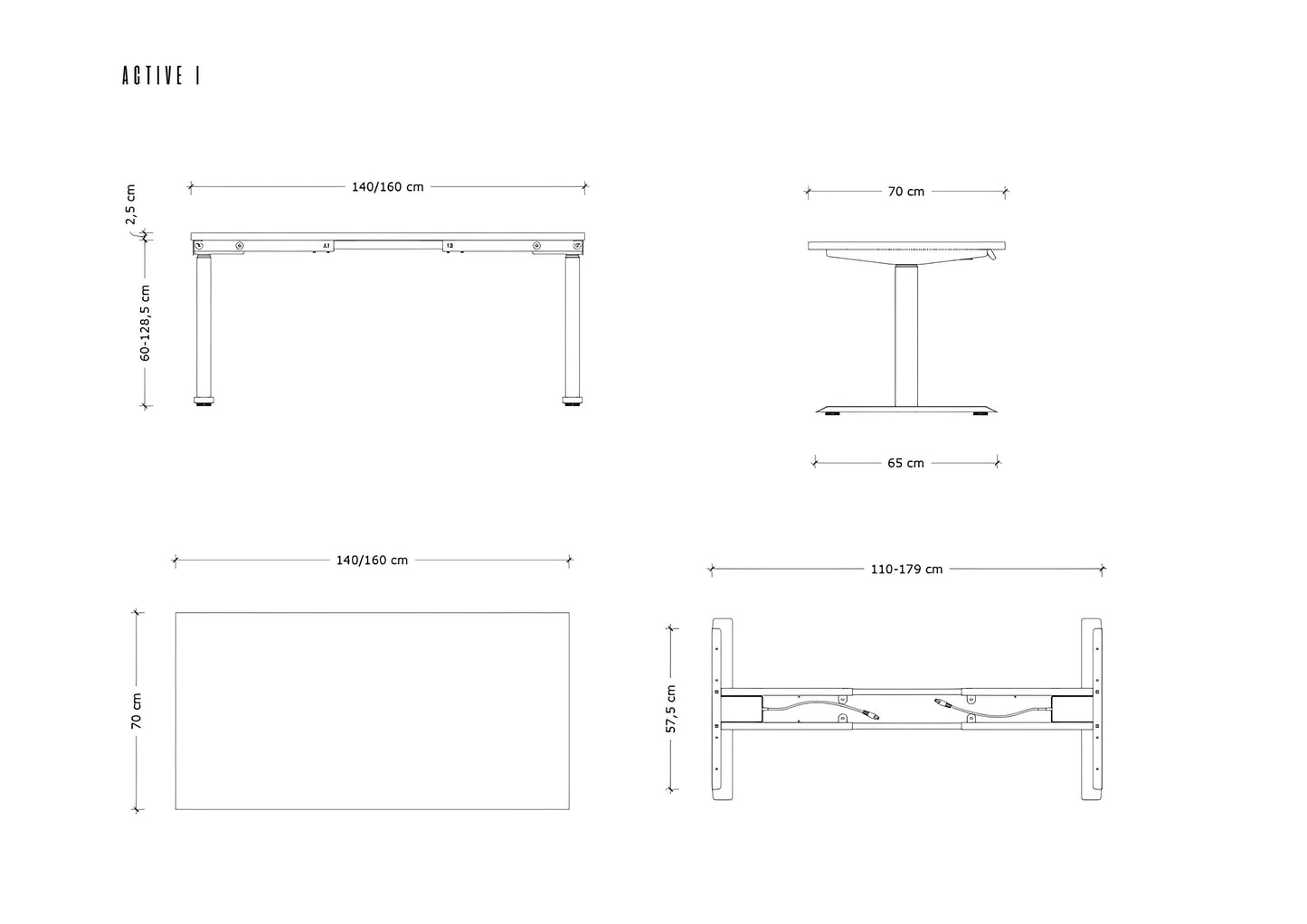 Galds Aktiva I 140;160/70 cm balts/bēšs - N1 Home