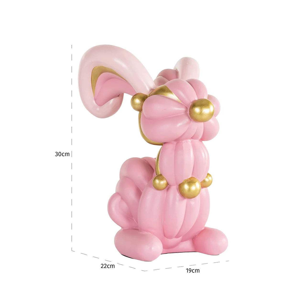 Dekoratīvs priekšmets Richmond Interiors Rabbit 30/22/19 cm Pink - N1 Home