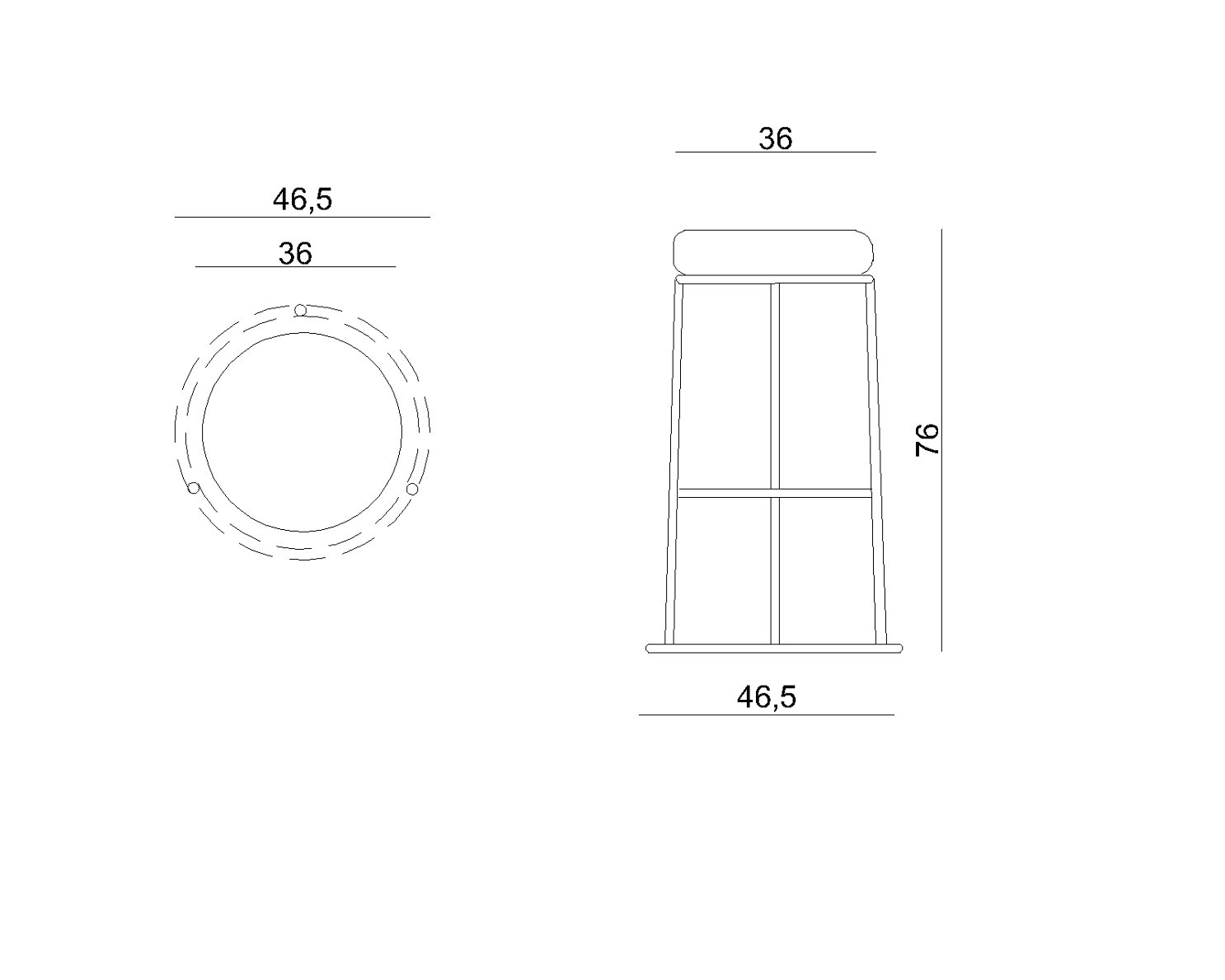 Krēsls Burt eko adā 76/46,5/46,5 cm pelēks - N1 Home