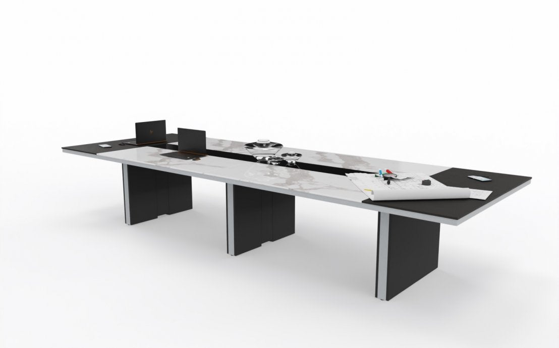 Galds Aris 200, 240/100/75 cm Sudraba Tectona DN1/balts - N1 Home