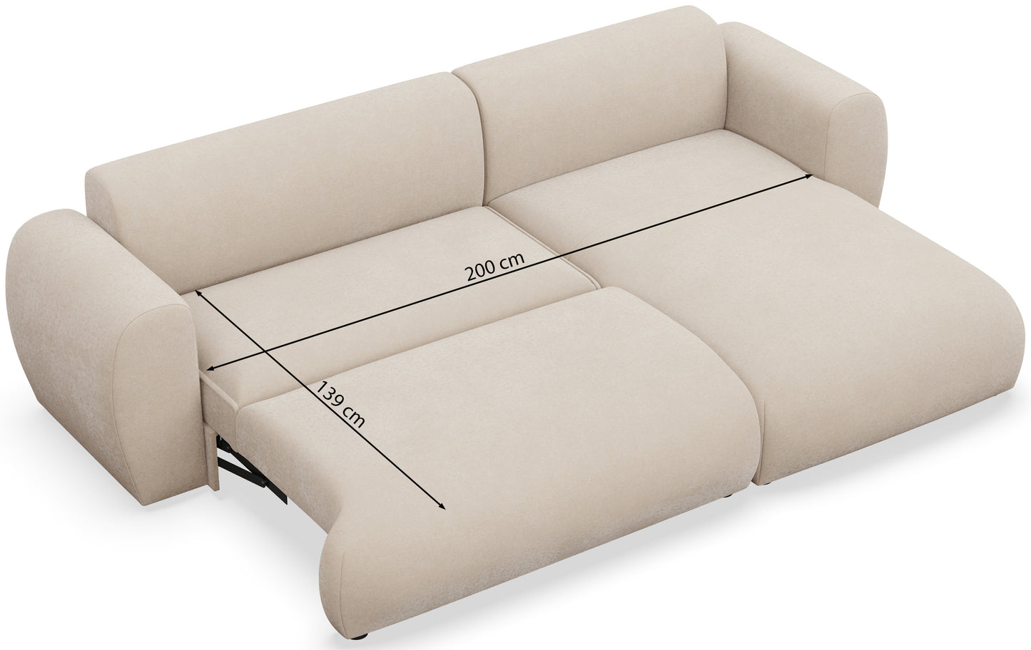 Dīvāns Emil 74/262/156 cm Misterio 70