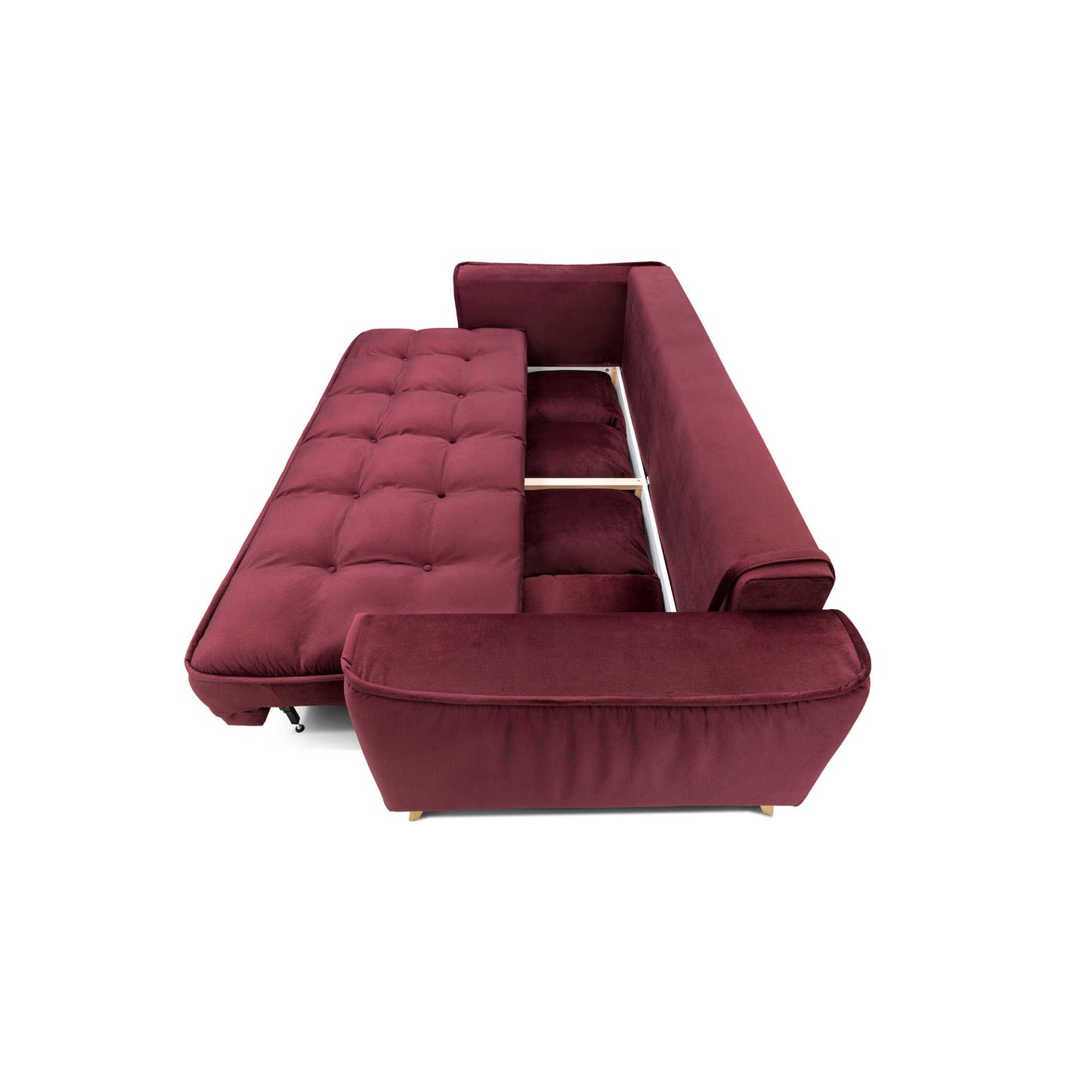 Dīvāns Belavio Befame 248/108/92 cm bordo - N1 Home