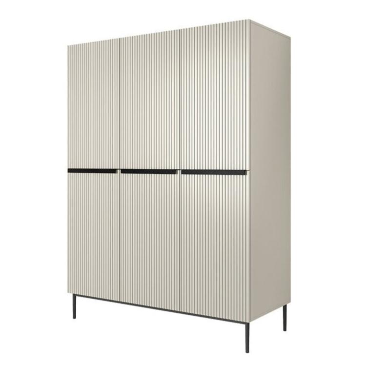 Skapis AUSTIN ar atvilktņas melns 150/220/62 kašmir - N1 Home