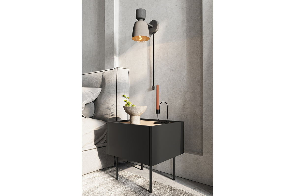 Naktsskapītis TURIN 45/45/40 melns - N1 Home