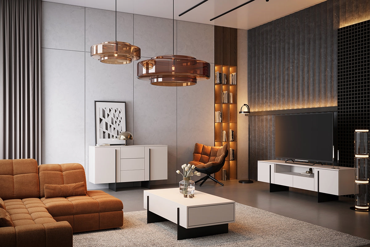 TV skapis Lare 200/57/45 cm kašmirs - N1 Home