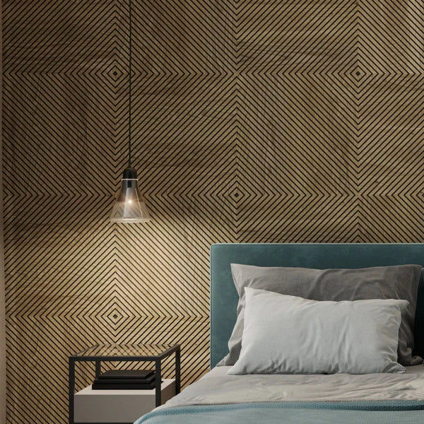 Frēzēti paneļi Barca 60/60 cm  Amerikāņu valrieksts