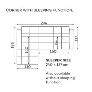 Dīvāns Bullet Befame 211/ 117/80 cm bordo - N1 Home