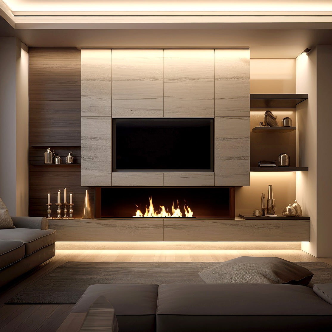 Biokamīns Lāpa BlasBurn 50/16; 60/16; 80/20; 100/20; 120/20; 150/20 x 7,5 cm melns - N1 Home