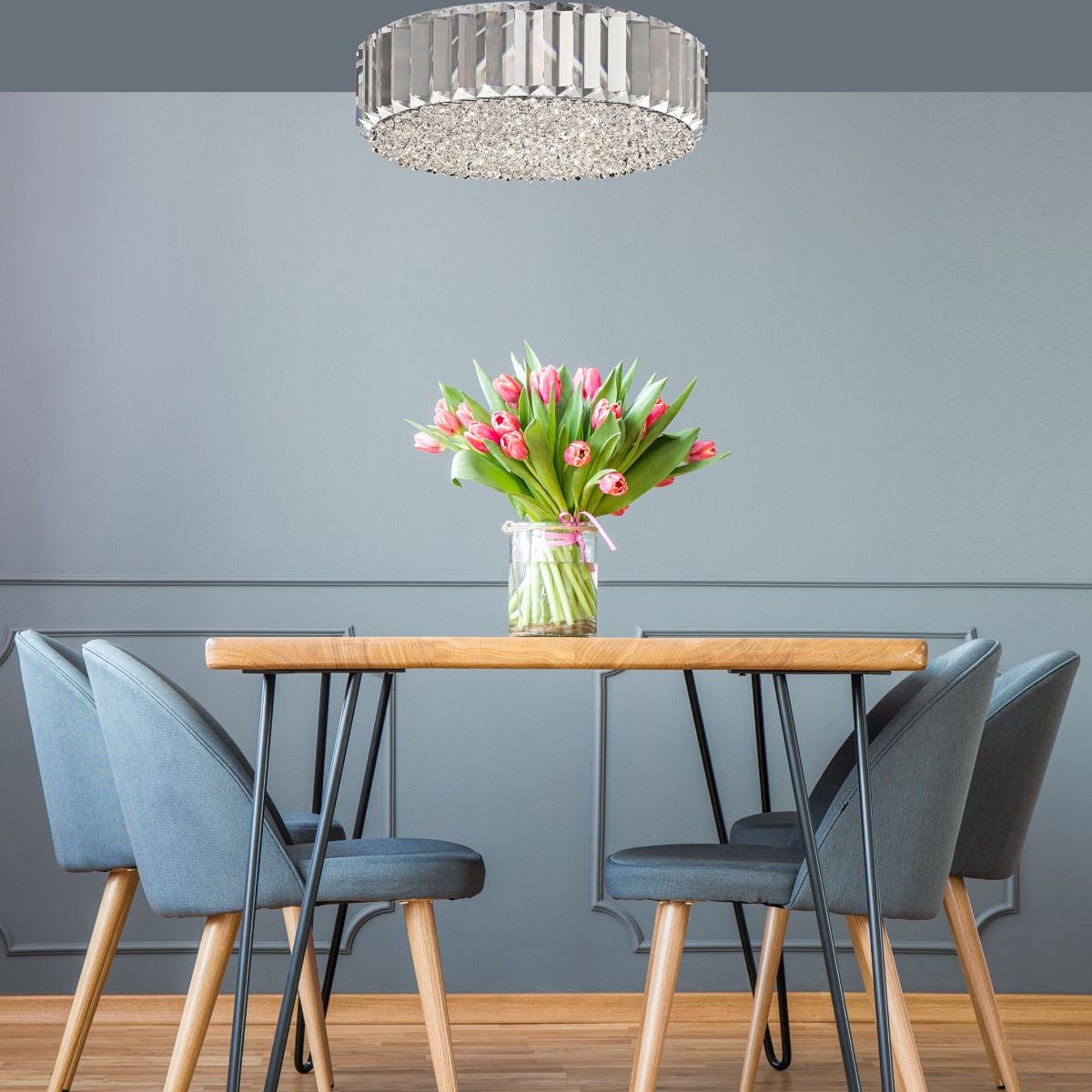 Piekaramā lampa Baron 18/46/46 cm hroms - N1 Home