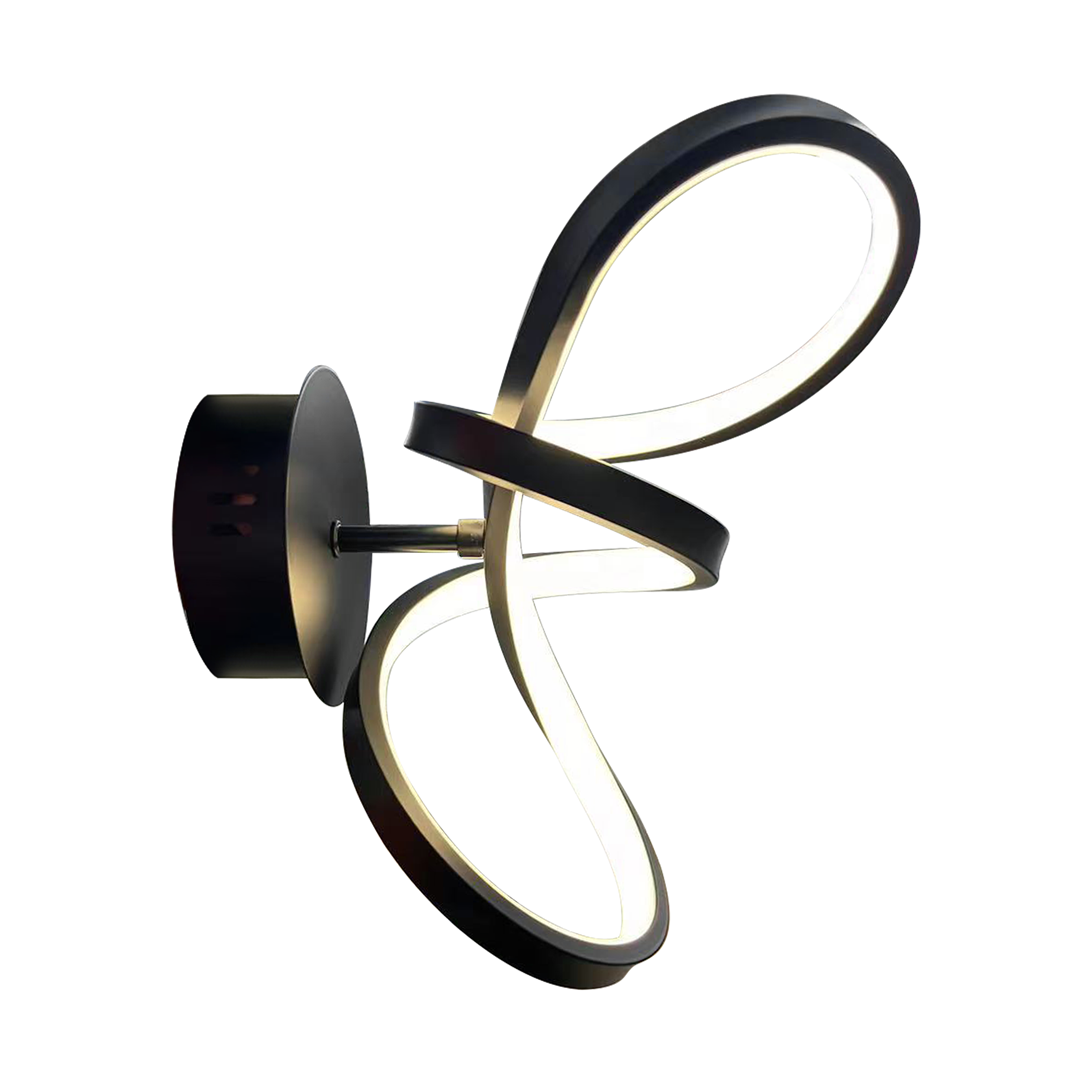 Sienas lampa 30/15/16 cm melns - N1 Home