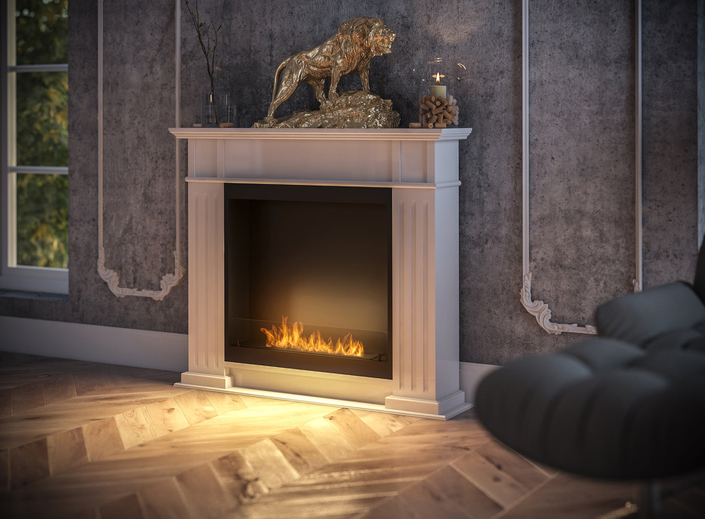 Boikamīns Inport 1 115/100/25 cm balts - N1 Home