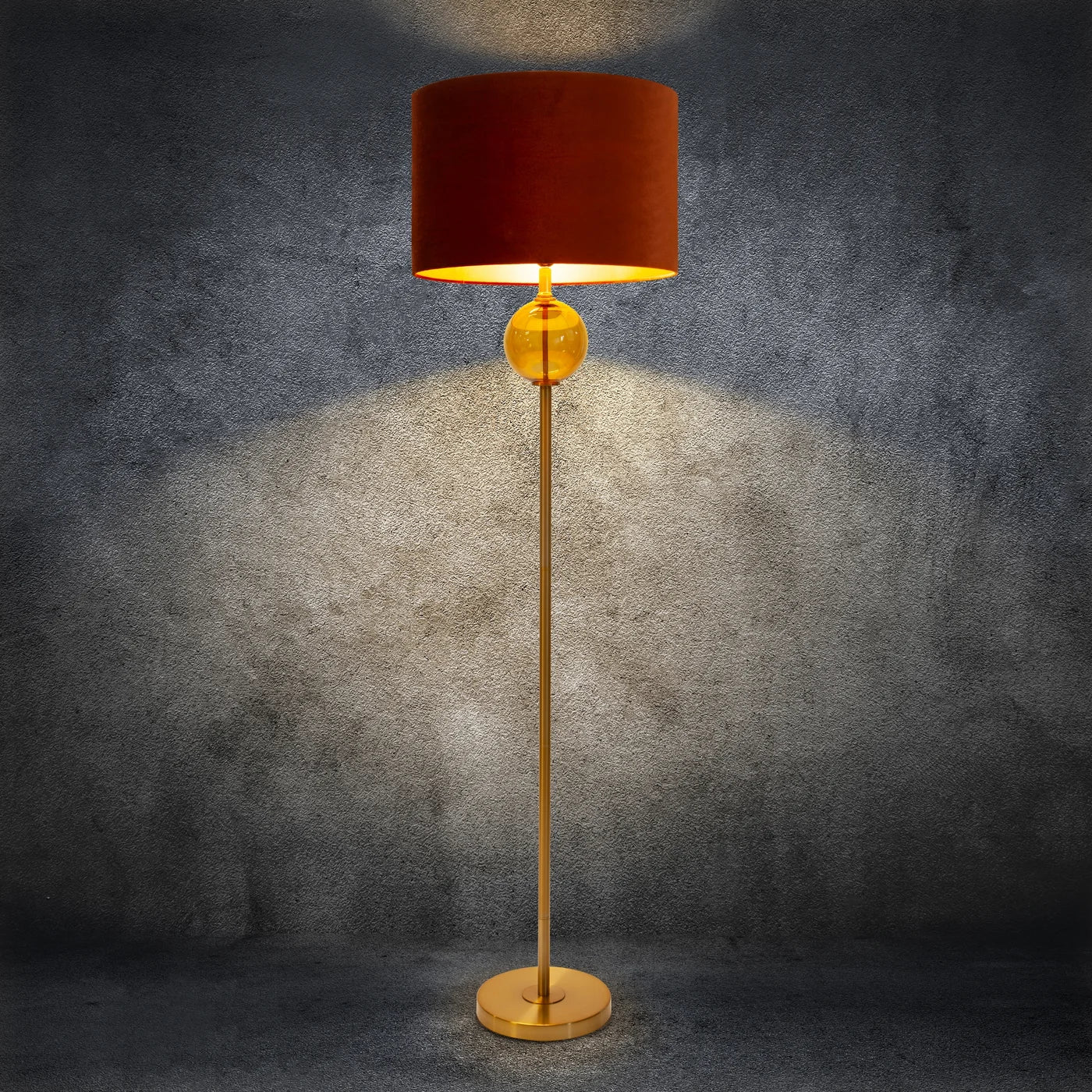 Stāvlampa Leory 46 x 165 cm ķieģeļu sarkans, zelts - N1 Home