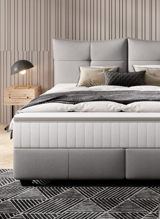 Gulta Cadi 140/160/180 x 200 cm pelēks - N1 Home