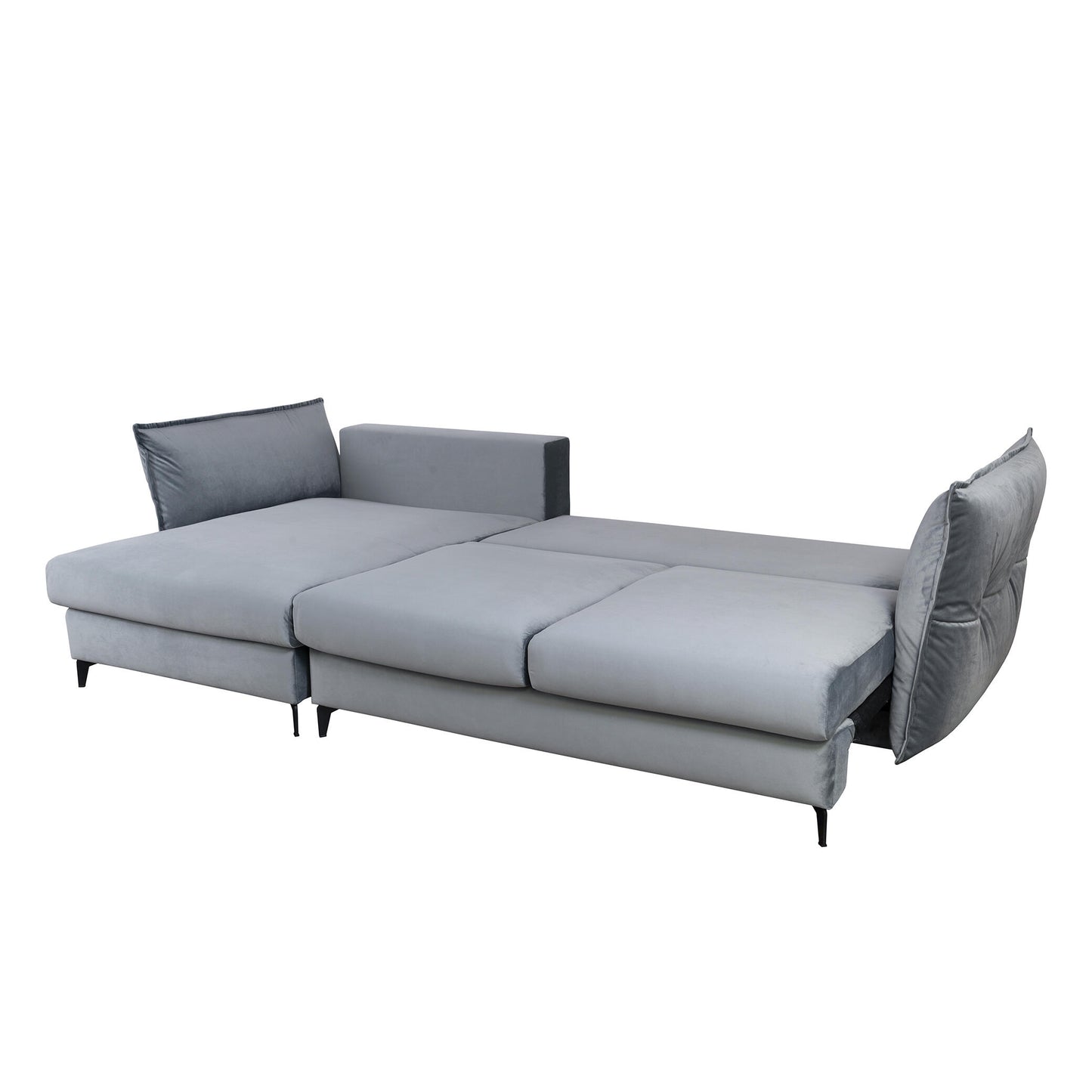 Dīvāns Carmen Corner S2 Befame 318/187/101 cm pelēks - N1 Home