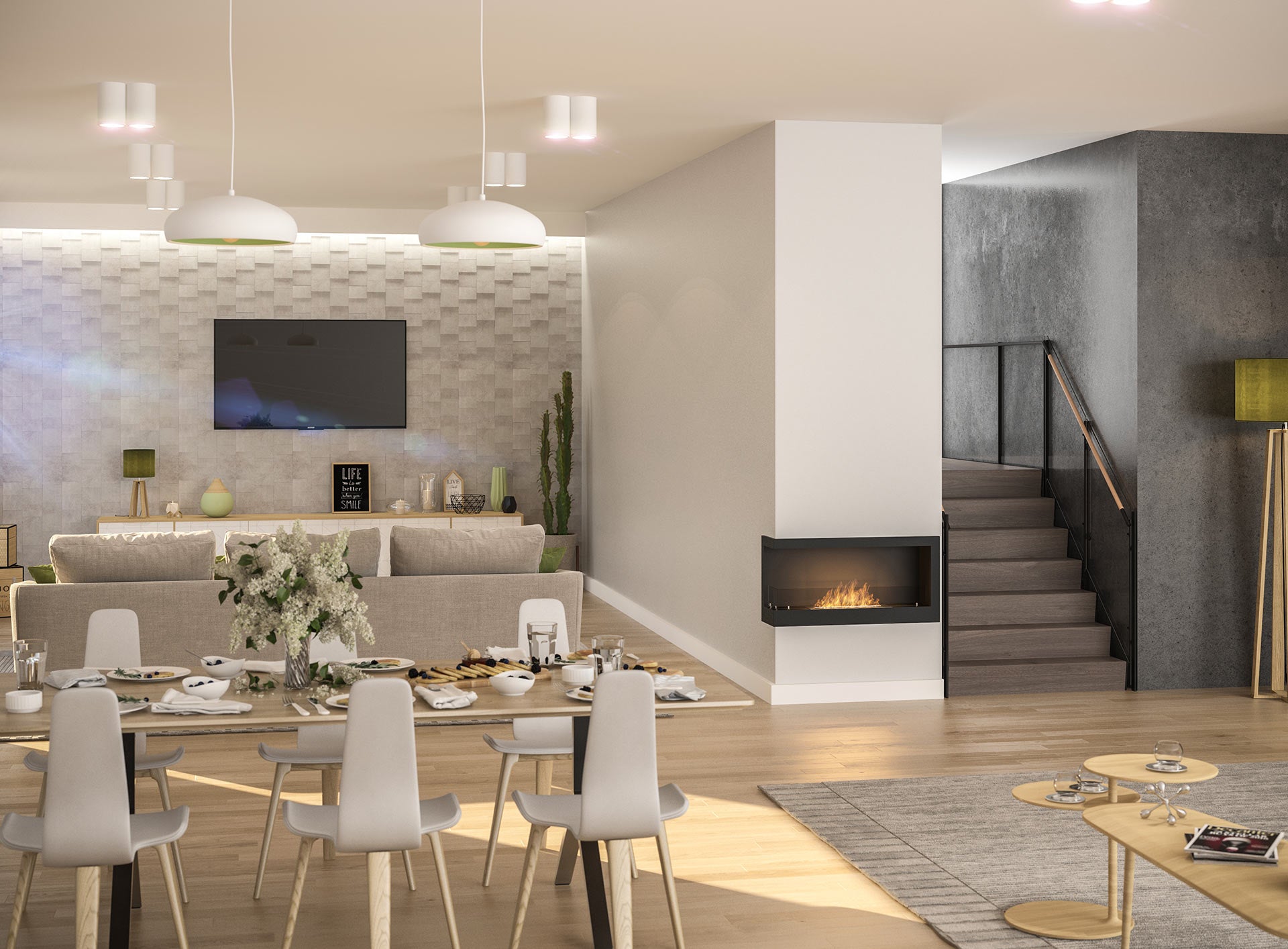 Biokamīns Cornia 90/45/24 cm melns - N1 Home