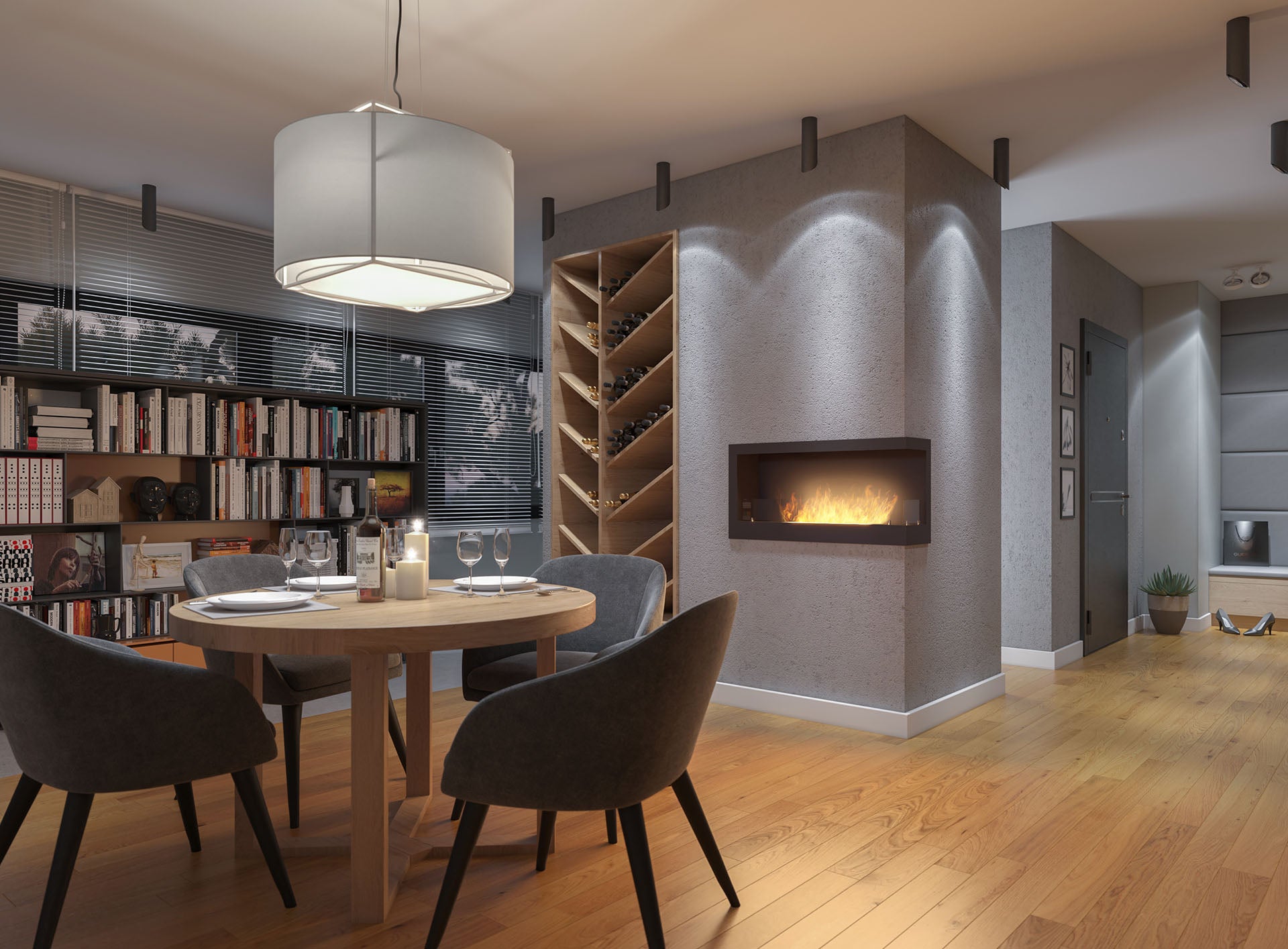 Biokamīns Cornia 90/45/24 cm melns - N1 Home