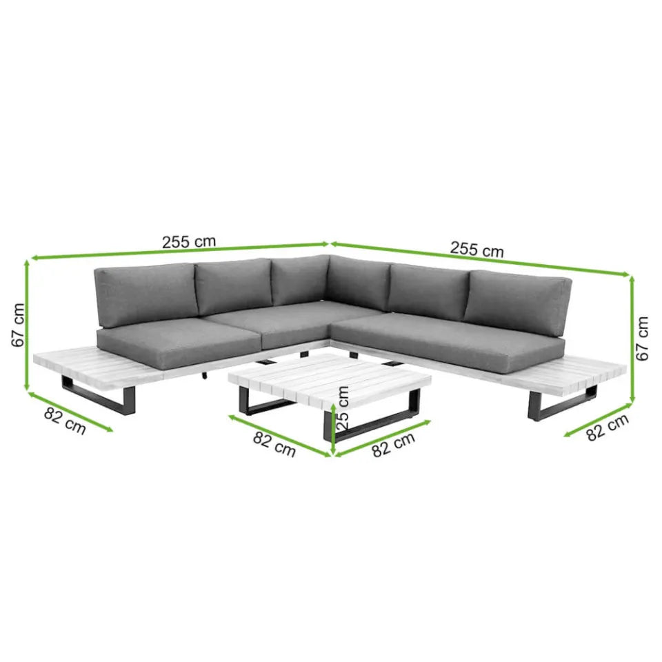 Dārza komplekts Oso Kafe tumši pelēks - N1 Home