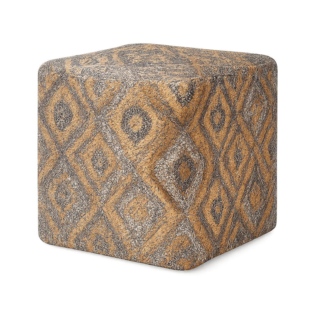 Pufs Kubik 45/45/45 cm bēšs/pelēks