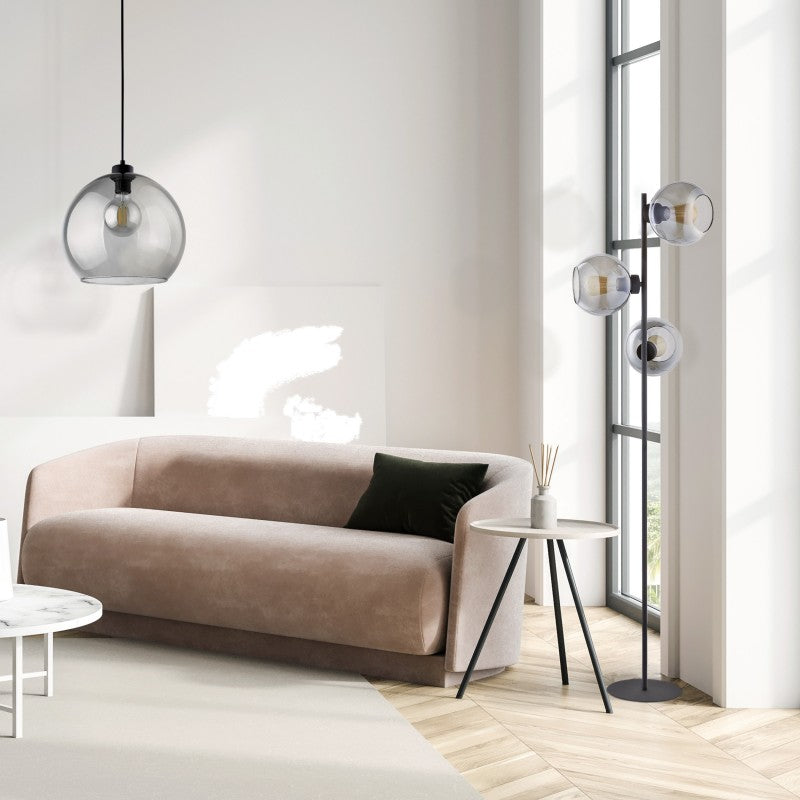 Piekaramā lampa 1 antisol Cubi 300 × 300 × 1150 mm grafīts - N1 Home