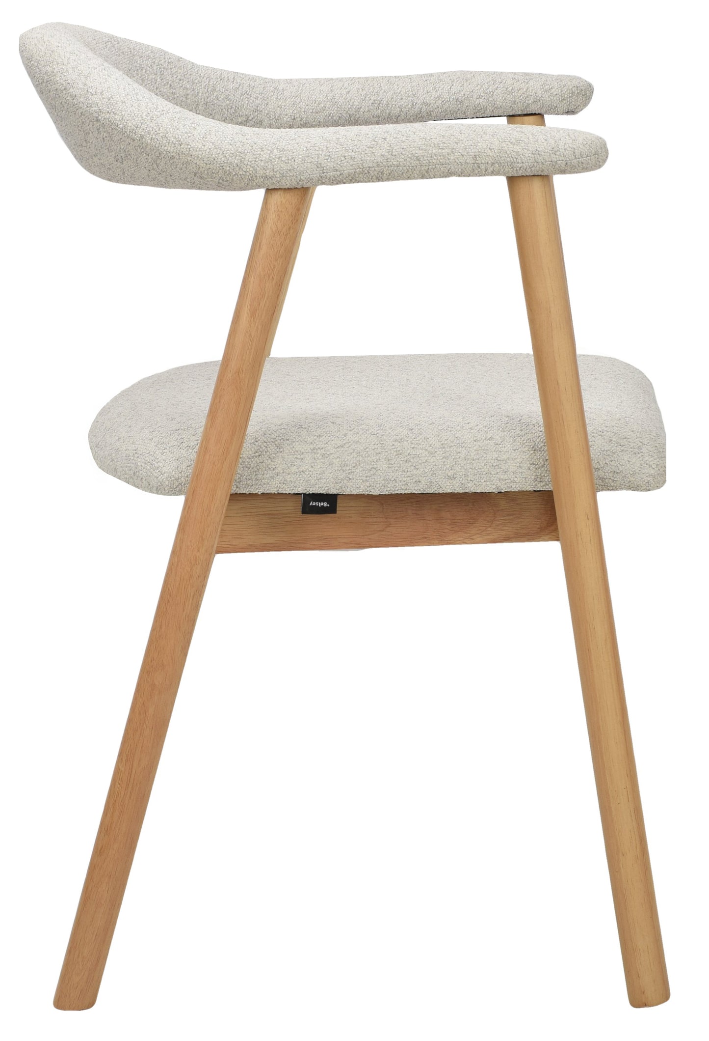 Krēsls Depe 80/52/50 cm gaiši pelēks bukle/ozols - N1 Home