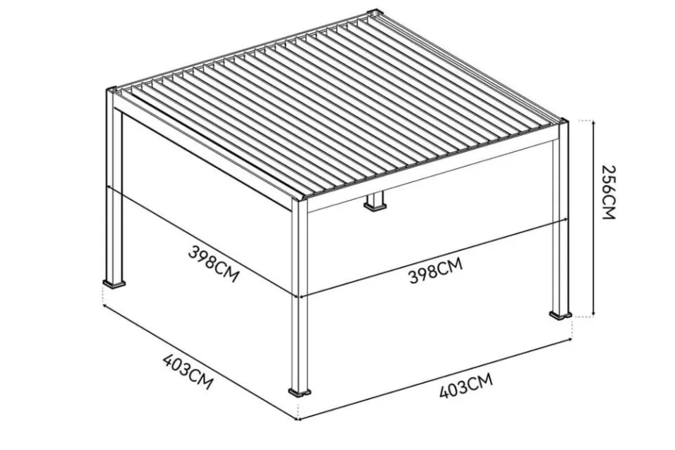 Pergola tarasowa Dele PRO Automātiskā 4x4 + LED antracīts - N1 Home