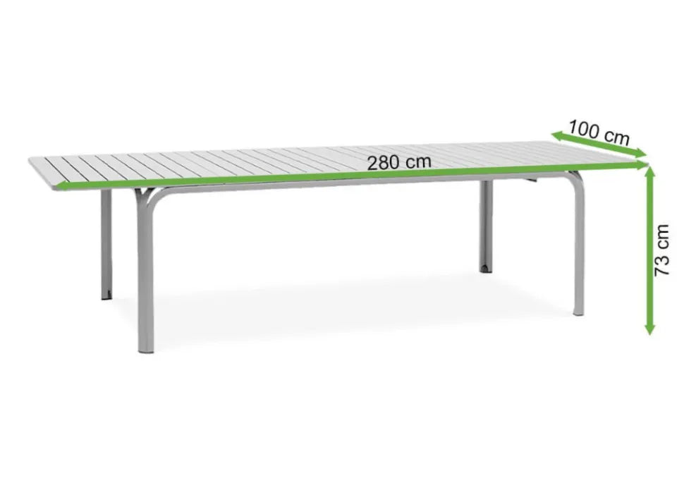 Galds Naro Apoli 210/100/73; 140/100/73 cm blanko/tortora - N1 Home