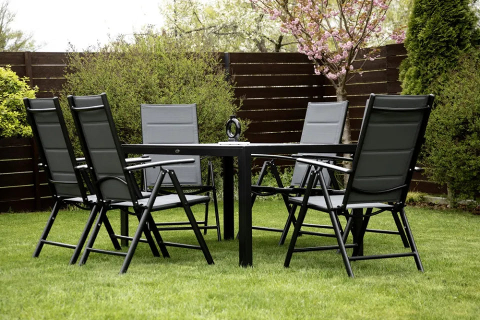 Dārza mēbeles Sidny melns/pelēks - N1 Home