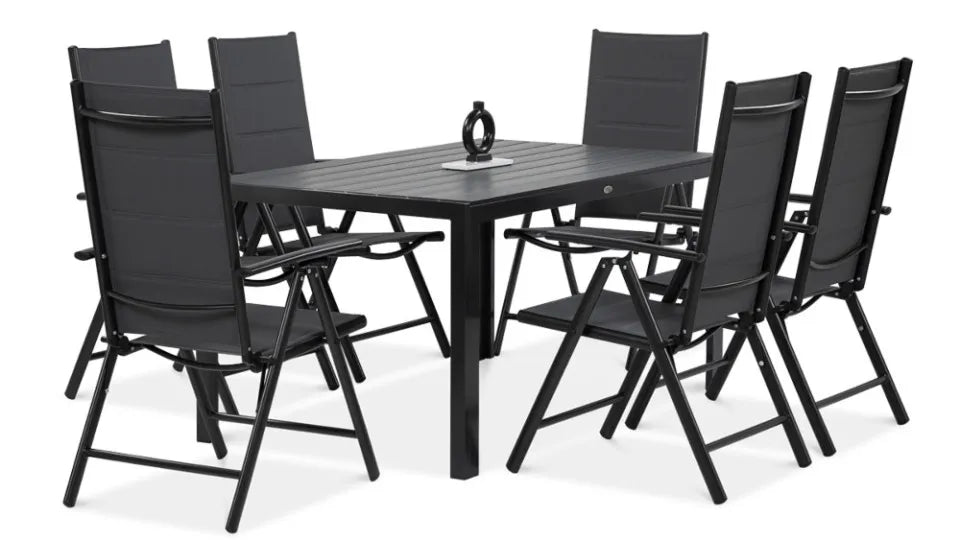 Dārza mēbeles Sidny melns/pelēks - N1 Home