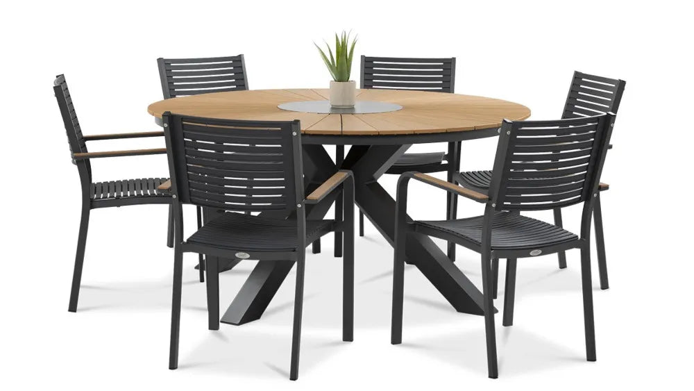 Komlekts Tacos Fi150/6+1 melns grafīts - N1 Home