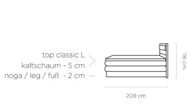 Gulta Dio 140/160/180 x200 cm pelēks - N1 Home