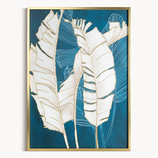 Glezna Leaf 50/70 cm zils/zelts - N1 Home